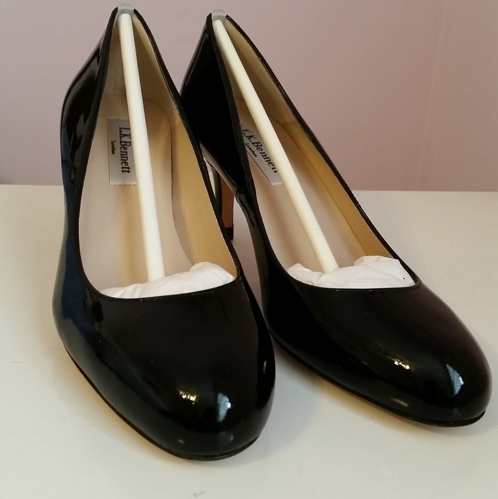 LK Bennett Opal in Patent Black